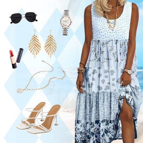 Limited-Time Offer – Women's Sleeveless Boho-Style Dress