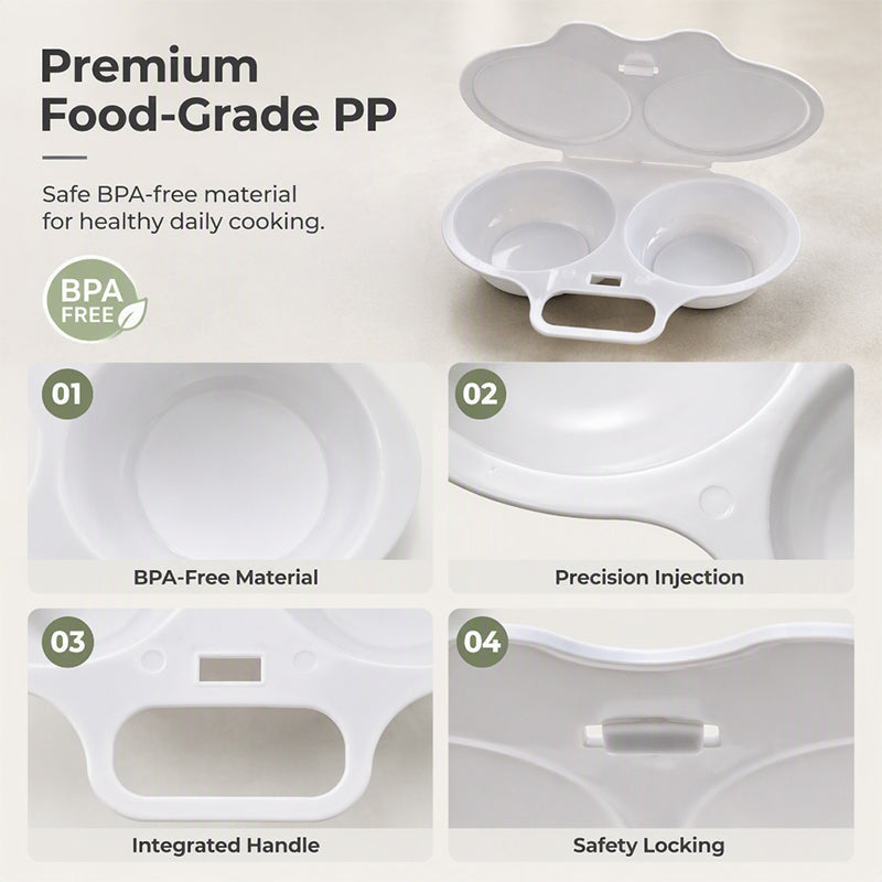 🥳2026 HOT SALE🥳💞50K+ SOLD! 🥗🎁 50% OFF! Microwave Egg Poacher – From £4.99! Dual‑cavity, non‑stick & easy clean. Healthier than frying – stock up & save! 🏠✅