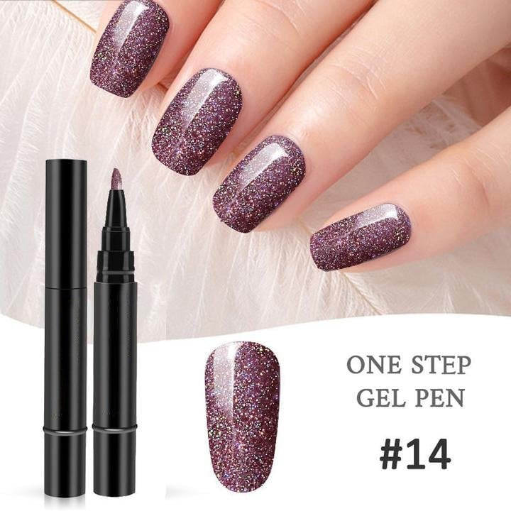 🎨One Step Nail Gel Pen💡Free handheld mini UV nail lamp💡
