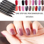 🎨One Step Nail Gel Pen💡Free handheld mini UV nail lamp💡